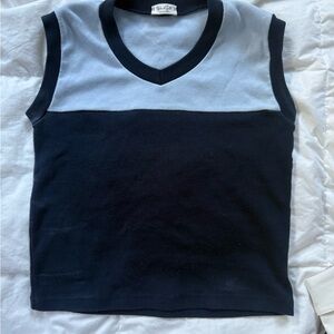 Brandy Melville navy and light blue  tank top